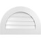Ekena Millwork Round Top Surface Mount PVC Gable Vent: Functional, w/ 3-1/2"W x 1"P Standard Frame, 26"W x 18"H GVPRT26X1801SF - alternate 1